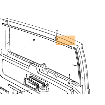 Clip Binnenpaneel Achterklep Volvo 740 - 760 - 940 - 960 - V90 estate