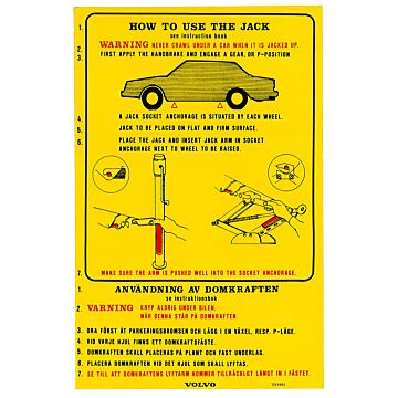 Sticker How to use the jack black/red on yellow