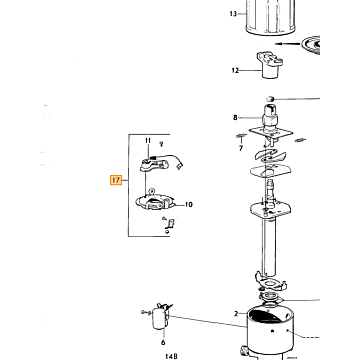 revisie set ontsteking b20  VOLVO amazon 121 1800 140 164 B20 