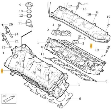 Kleppendeksel Pakking V8 Voorzijde Volvo XC90 - S80