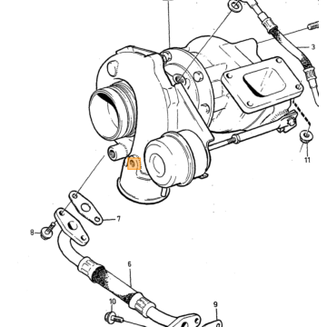 Druk leiding turbo Mitsubishi 740 940 760 960