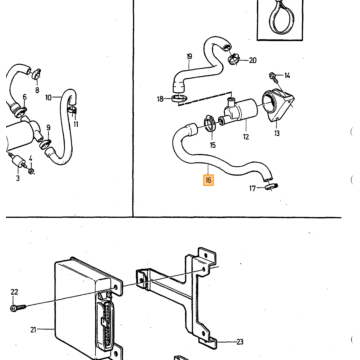 Slang lucht ingaand voor  stappenmotor 240+940+740 nr 1389618 B200F+B230F/FX/FD