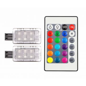 RGB LED-instaplamp  1 paar S60  S80  V40  V60  V70  XC60  XC70