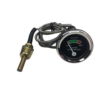 Temperatuurmeter 52 mm compleet met leiding 1.6 meter en wartel 5/8 inch past op B16+B18+B20+B30 motor