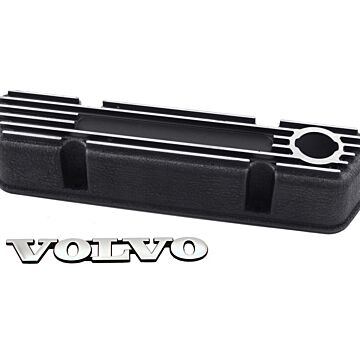 Klepdeksel zwart aluminium met volvo embleem