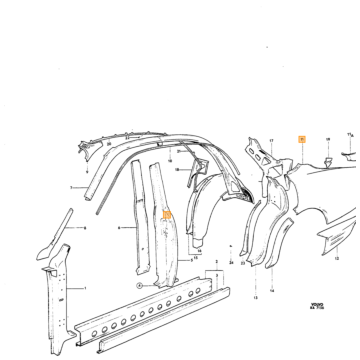 Plaatwerk Amazon kombi B stijl rechts NOS
