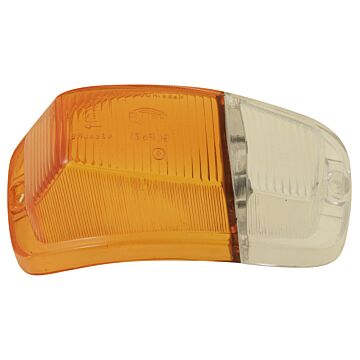 Knipperlicht Amazon oranje/wit Rechts richtingaanwijzerglas SET met chrome ring+reflector+rubber fabr Bastuck
