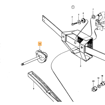 Ruitewisser kwadrant Amazon+P1800E = ES rechts kabel aandrijving niet meer leverbaar