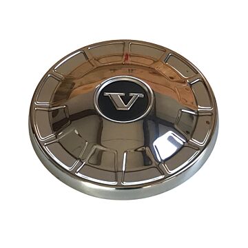 Wieldop 140  RVS  met zwart rondje om de V (eerste type) NOS