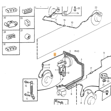 Rem leiding vooras 740 760 900  S90  V90 (-1998)