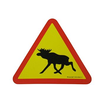Sticker Eland verkeersbord driehoek rood/geel
