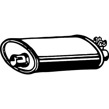 Uitlaat demper Achter  740 760 780 940 960 alle D24TIC D24T  B200FT  B230FT  D24TIC  D24T  B204E  B234F (geen multilink)