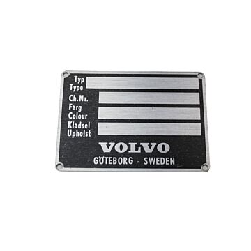 Placa de aluminio en blanco tipo (debajo del capó) PV444+P1800+PV544+Amazon para Volvo