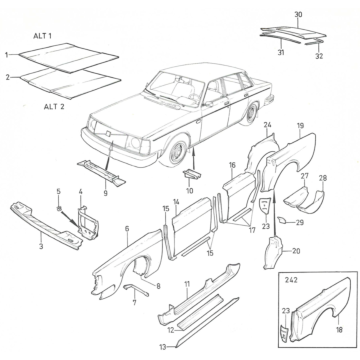 volvo 244 plaatwerk