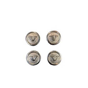 Tapa de Rueda Volvo, Set, Tapa de Eje, Tapa de Cubo, Tapa de Rueda, Tapa de Cubo, Volvo 240+260, 70mm de metal para llanta 1229734 1229778 12297792 1359670, Parte Volvo 1206278, Usado.