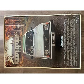 Póster Volvo 244 GL, reproducción original, formato B1 70 x 100 cm