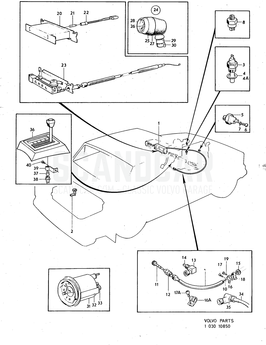 Illustration equipment Sats Kit - despiece, Otras piezas, Volvo serie 140 hasta 1972