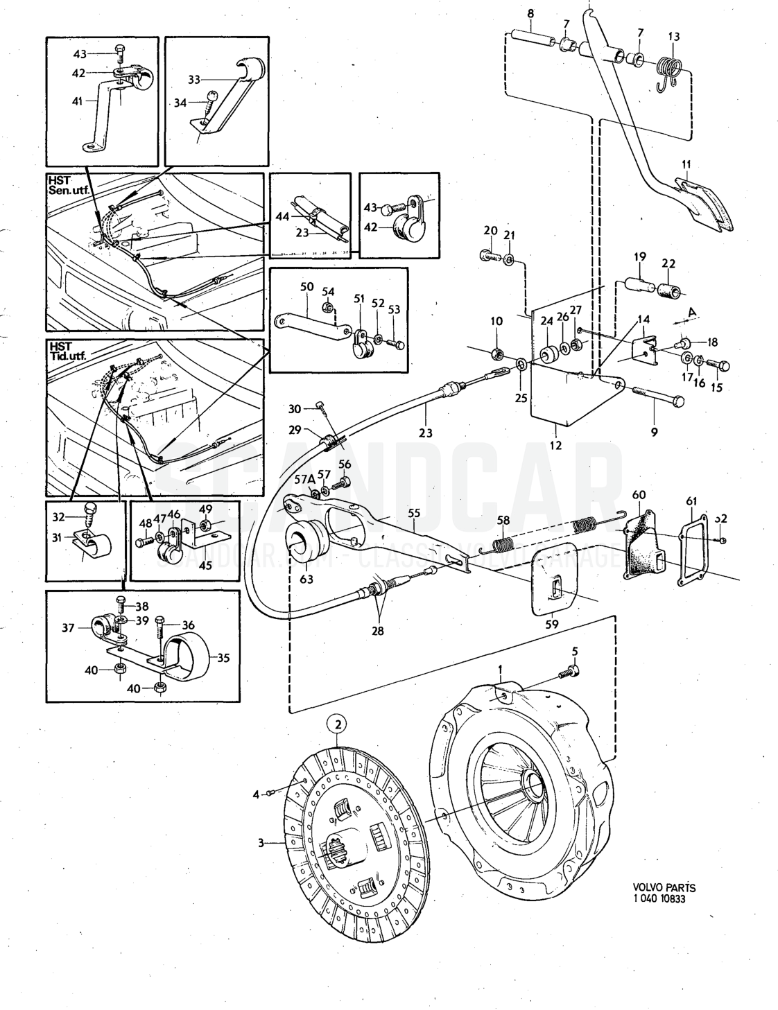 linkage Illustration Sats Kit - despiece, Otras piezas, Volvo serie 140 hasta 1972