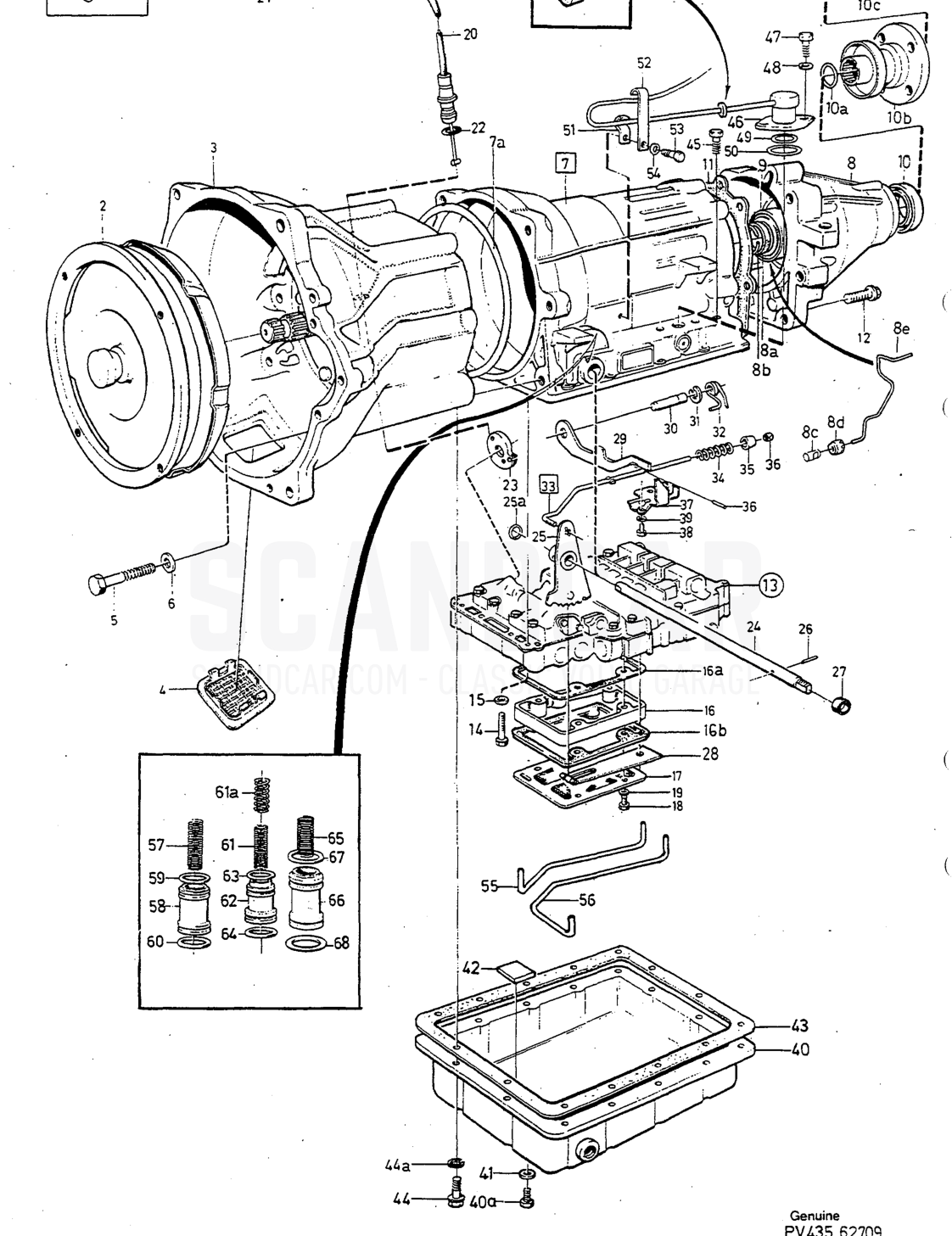 Transmisión, página 568 - despiece, Volvo serie 240 desde 1988