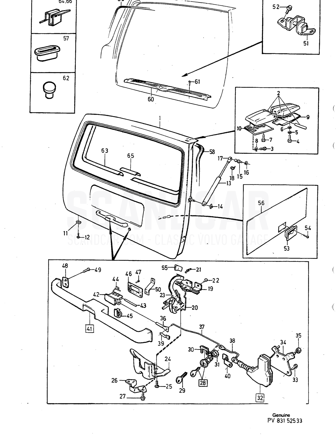 Carrocería e interior, página 838 - despiece, Volvo serie 240 desde 1988