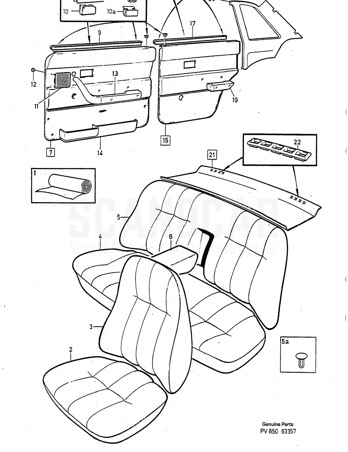 Carrocería e interior, página 898 - despiece, Volvo serie 240 desde 1988