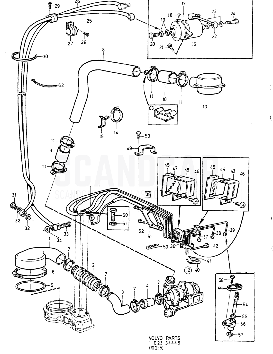 MIT KRAFTSTOFF- ROHR, MOTOR, KRAFTSTOFFI TER - despiece, Motor, Volvo serie 740-760 hasta 1984