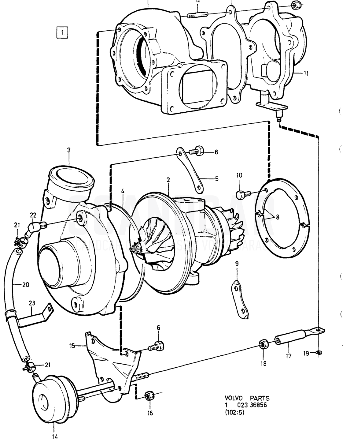 TURBOLADER - despiece, Motor, Volvo serie 740-760 hasta 1984