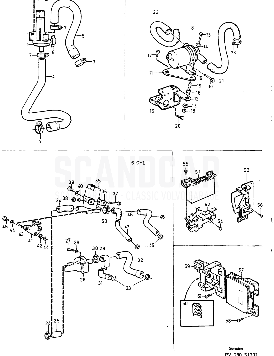 VERTEILER - despiece, Motor, Volvo serie 740-760 hasta 1984