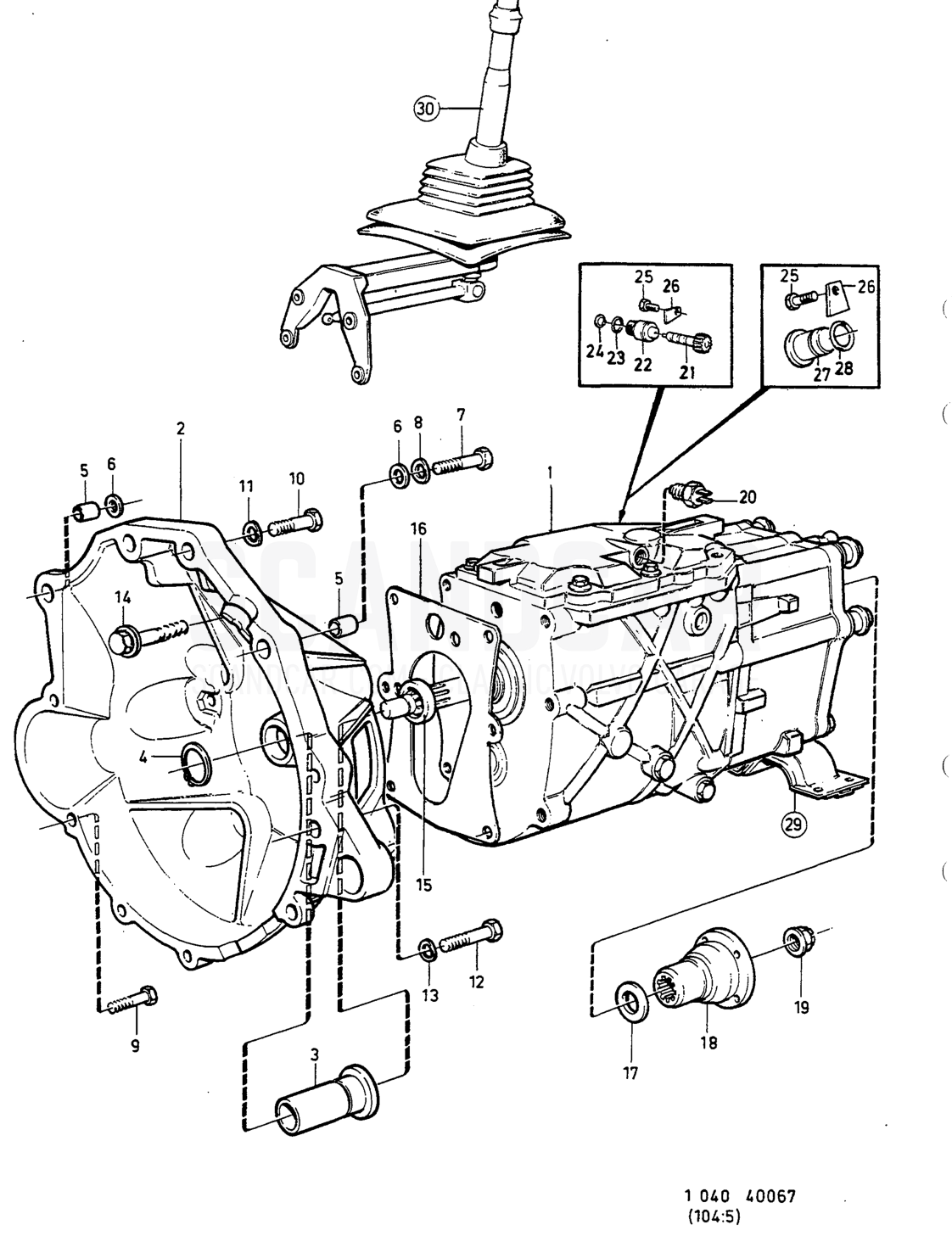 SCHAL TGETRIEBE - despiece, Transmisión, Volvo serie 740-760 hasta 1984