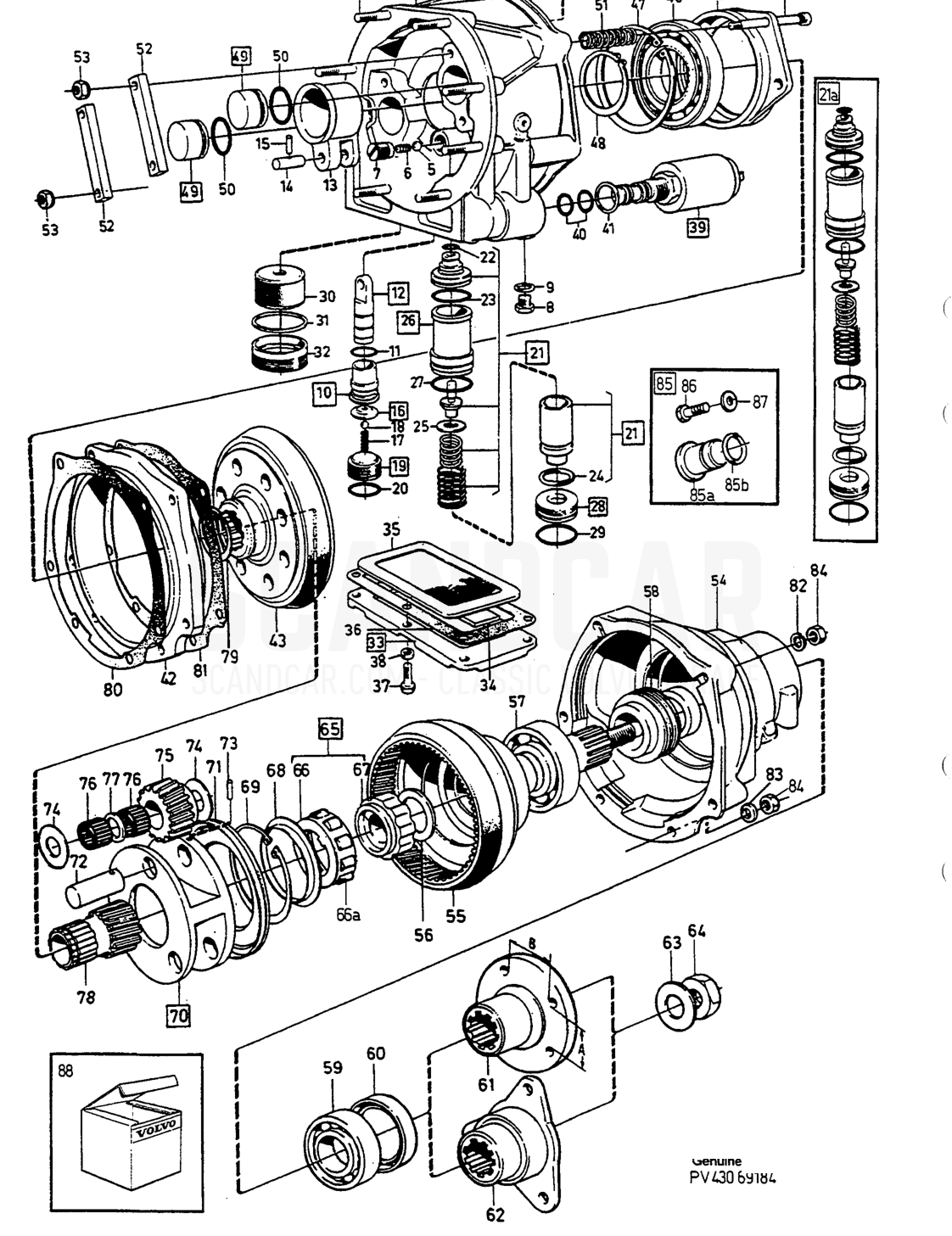 GETRIEBEAUFHÄNGUNG Bezeich nung - despiece, Transmisión, Volvo serie 740-760 hasta 1984