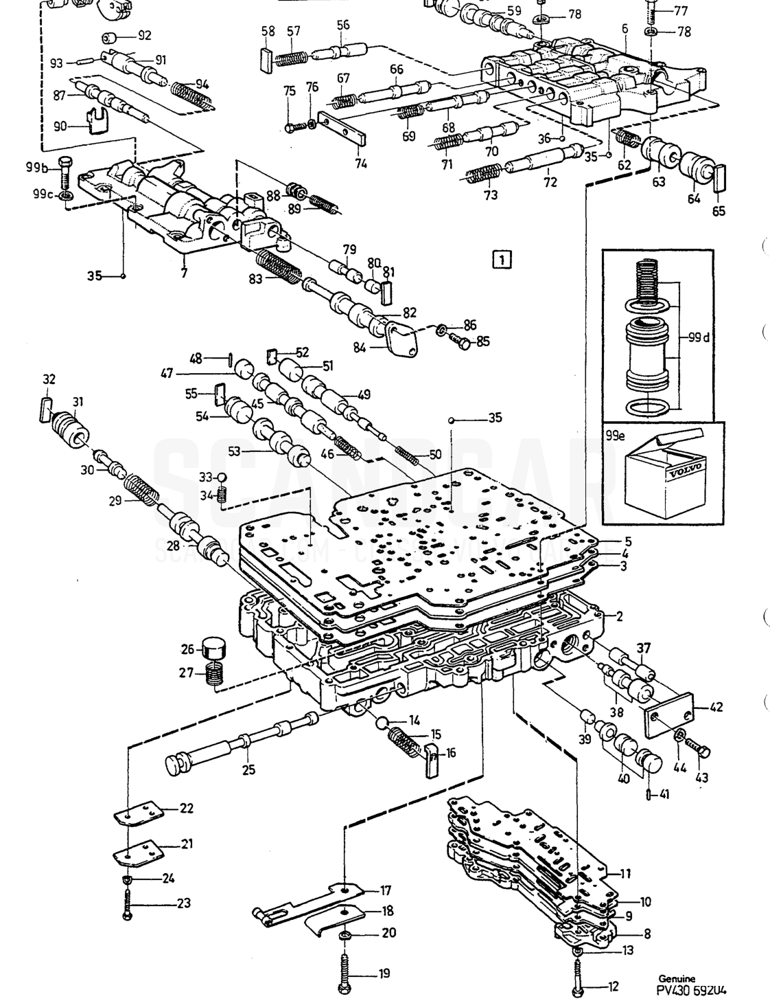 STEUERSYSTEM - despiece, Transmisión, Volvo serie 740-760 hasta 1984