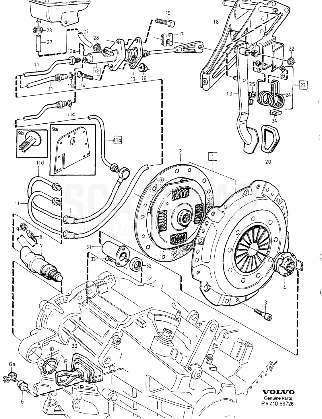 Transmisión, página 576 - despiece, Volvo serie 850