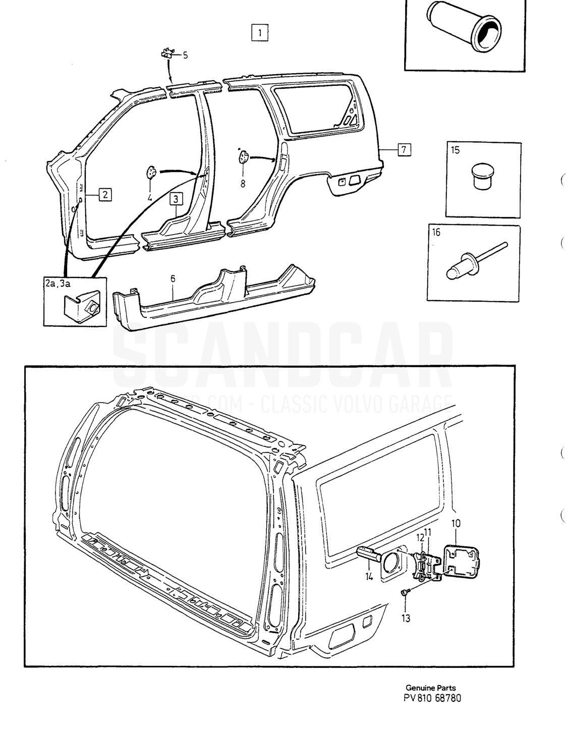 Carrocería e interior, página 788 - despiece, Volvo serie 850