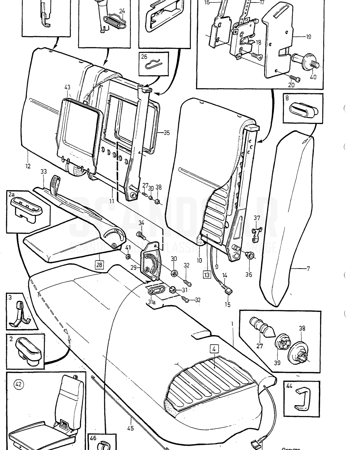 Carrocería e interior, página 986 - despiece, Volvo serie 850