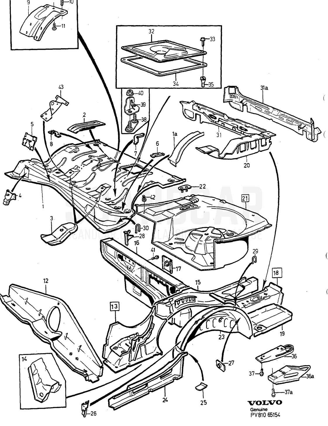 Carrocería e interior, página 1194 - despiece, Volvo serie 940-960 desde 1994