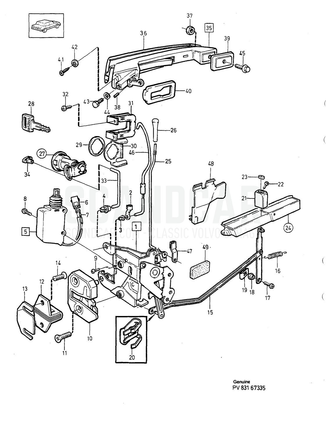 Carrocería e interior, página 1242 - despiece, Volvo serie 940-960 desde 1994