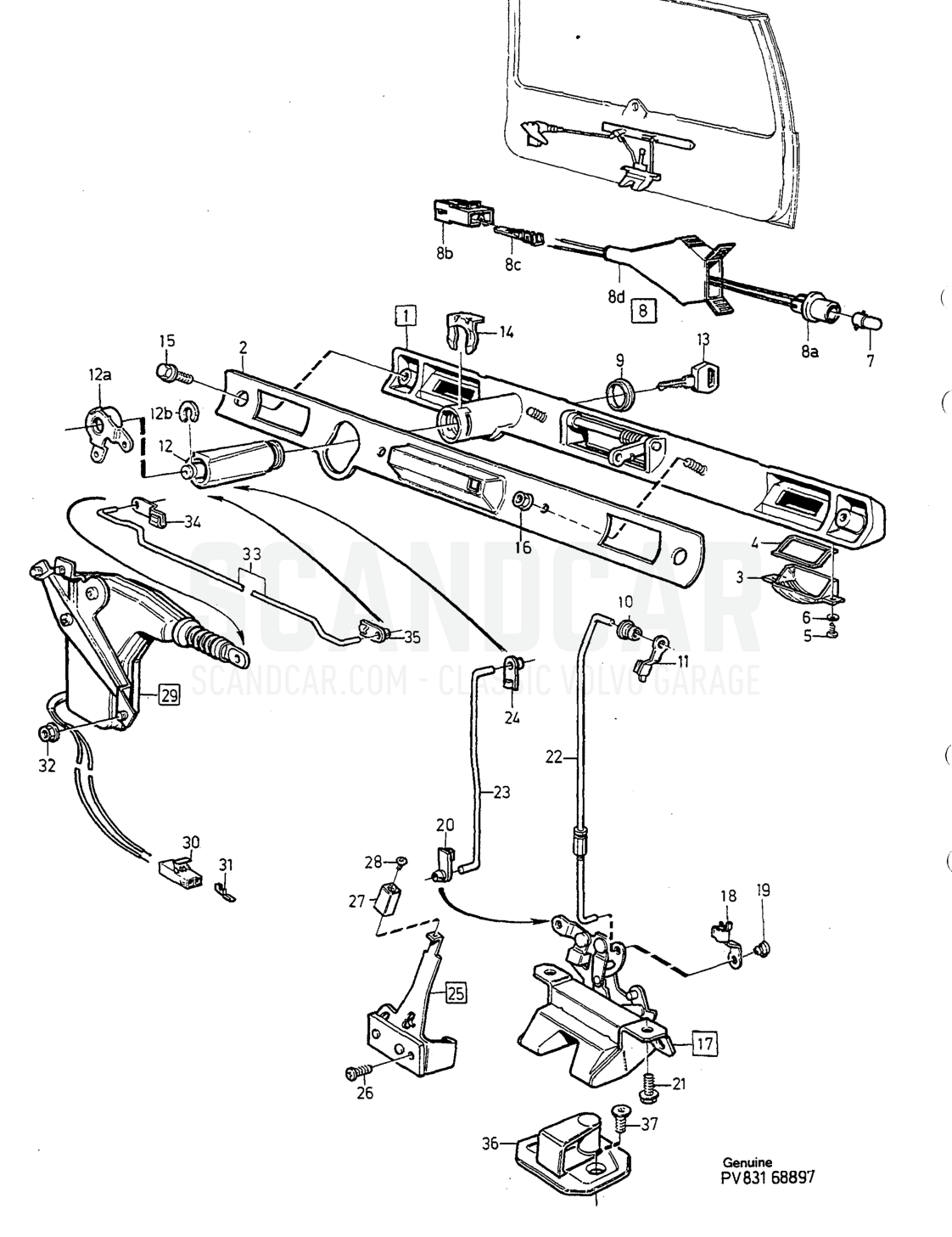 Carrocería e interior, página 1258 - despiece, Volvo serie 940-960 desde 1994