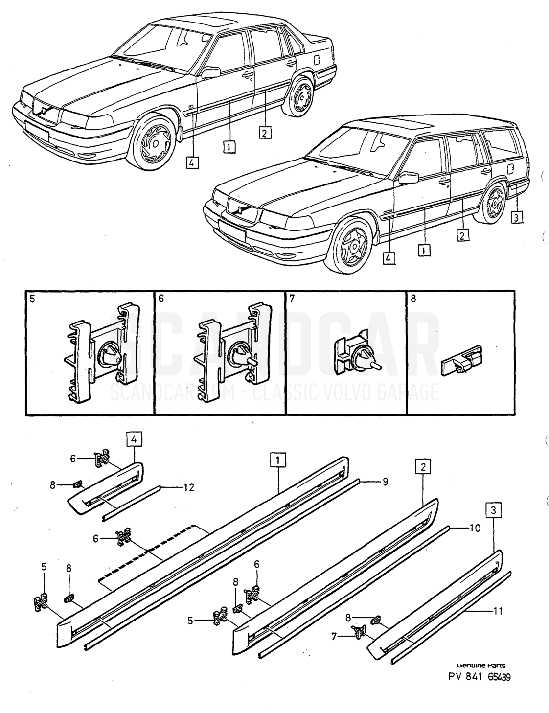 Carrocería e interior, página 1340 - despiece, Volvo serie 940-960 desde 1994