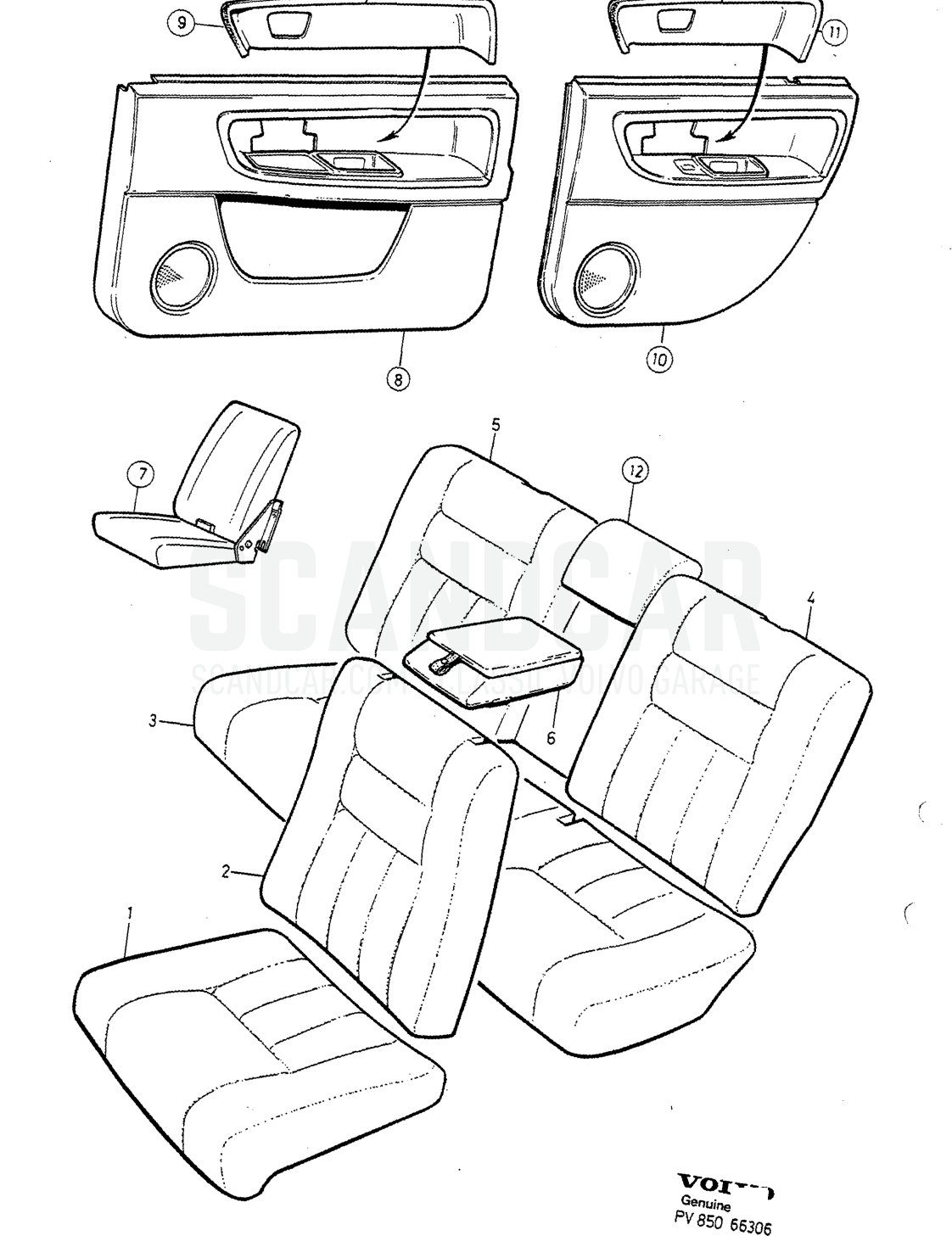Carrocería e interior, página 1400 - despiece, Volvo serie 940-960 desde 1994