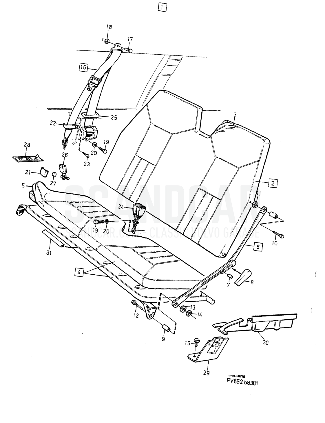 Carrocería e interior, página 1594 - despiece, Volvo serie 940-960 desde 1994