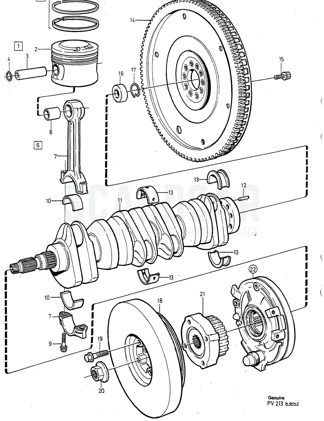 Motor, página 168 - despiece, Volvo serie 940-960 desde 1994