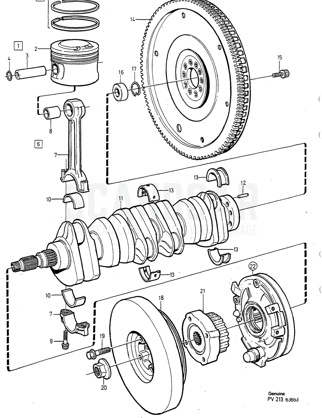 Motor, página 170 - despiece, Volvo serie 940-960 desde 1994
