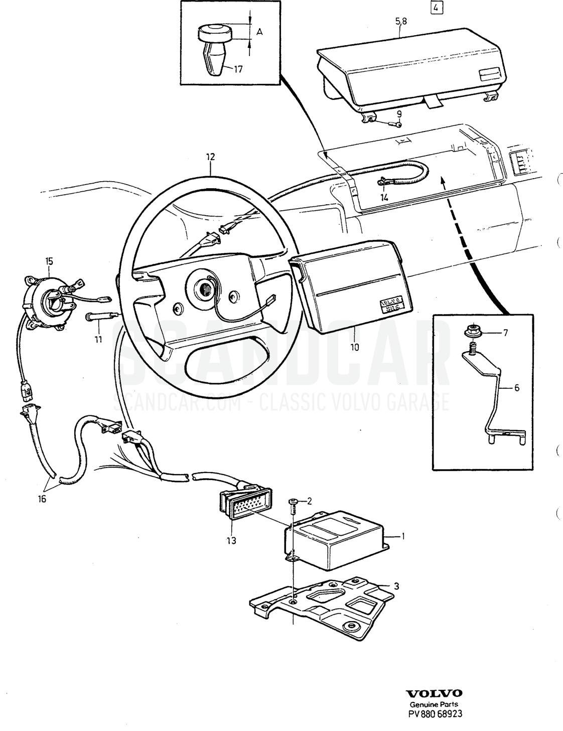 Carrocería e interior, página 1910 - despiece, Volvo serie 940-960 desde 1994