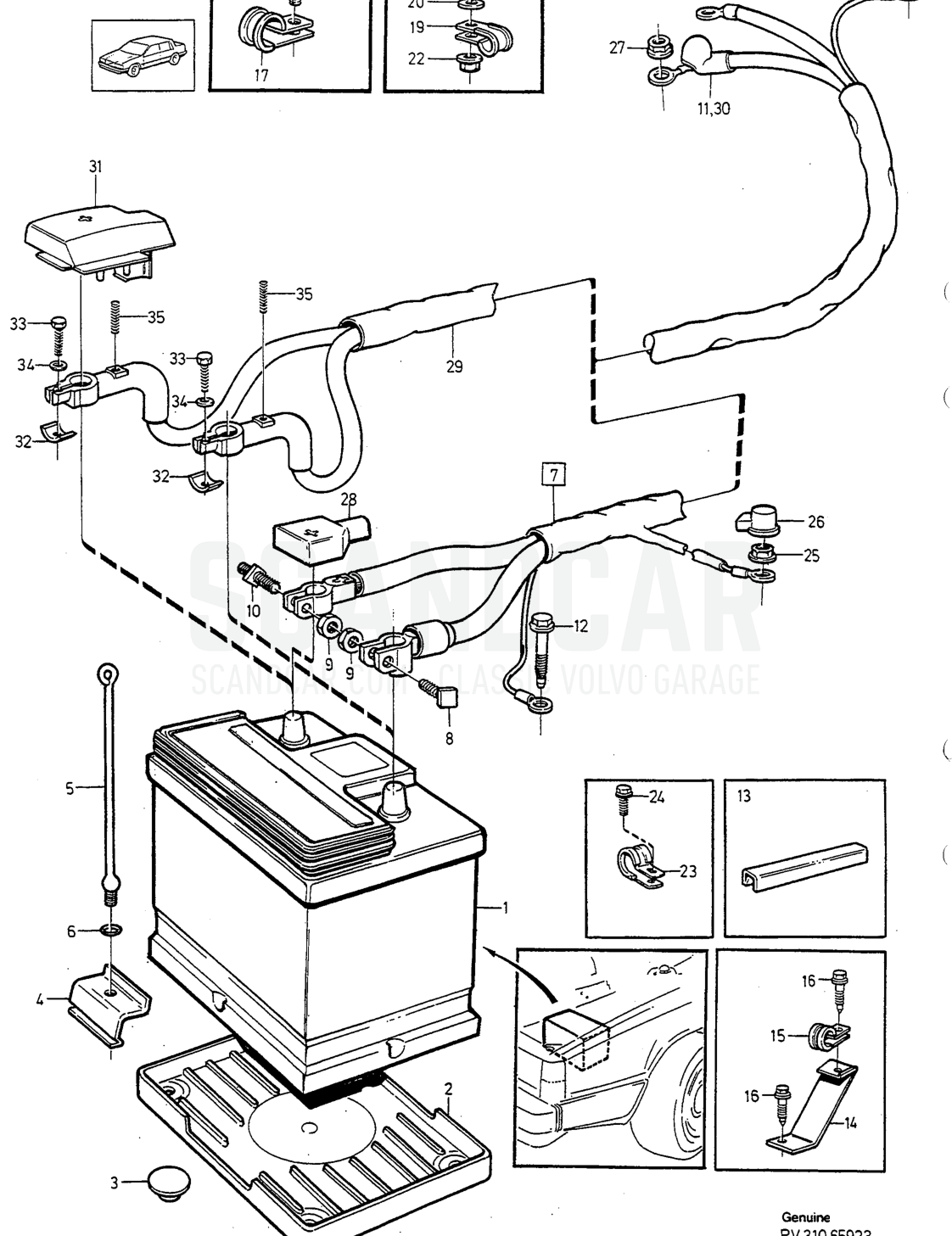 Sistema eléctrico, página 454 - despiece, Volvo serie 940-960 desde 1994