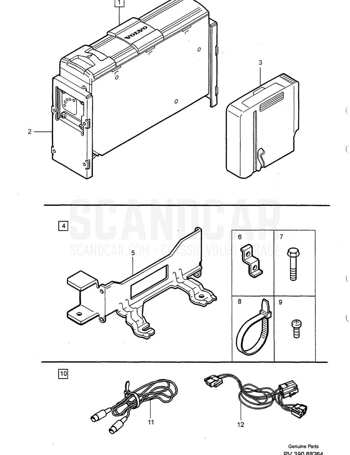 Sistema eléctrico, página 768 - despiece, Volvo serie 940-960 desde 1994