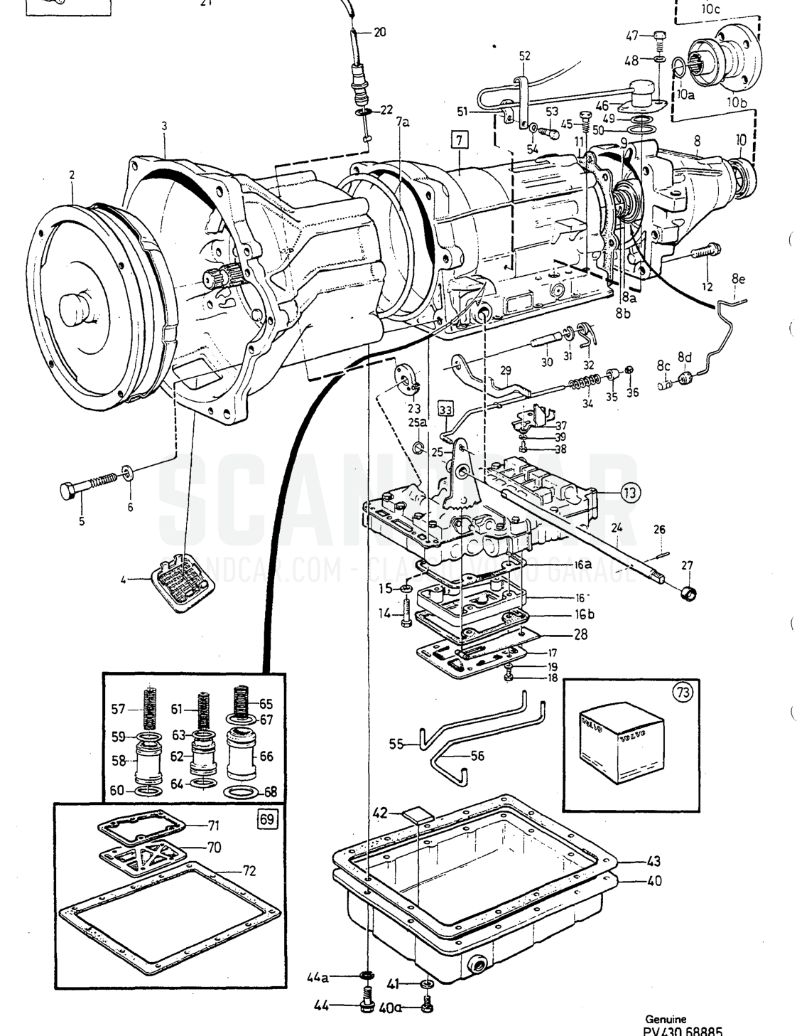 Transmisión, página 866 - despiece, Volvo serie 940-960 desde 1994