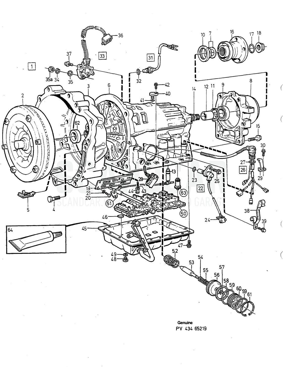 Transmisión, página 876 - despiece, Volvo serie 940-960 desde 1994