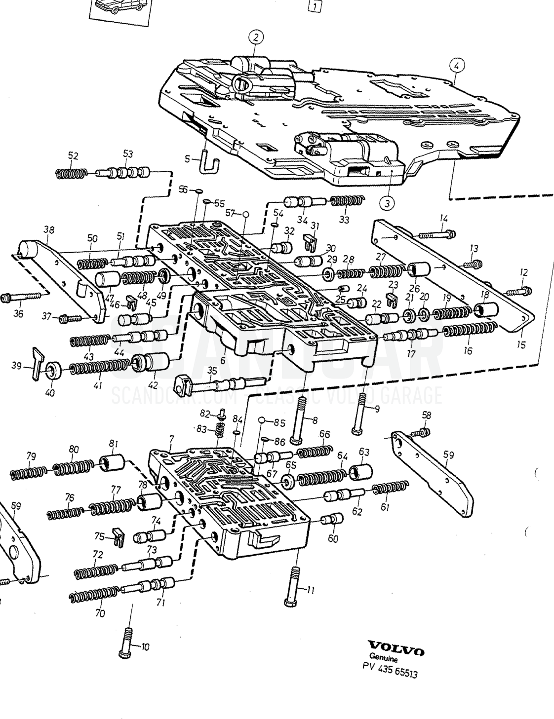 Transmisión, página 940 - despiece, Volvo serie 940-960 desde 1994