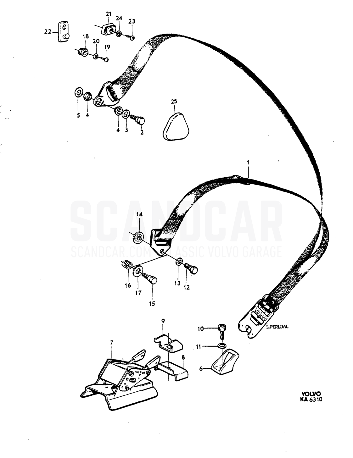 Heater unit Parl - despiece, Equipamiento diverso, Volvo P1800 S