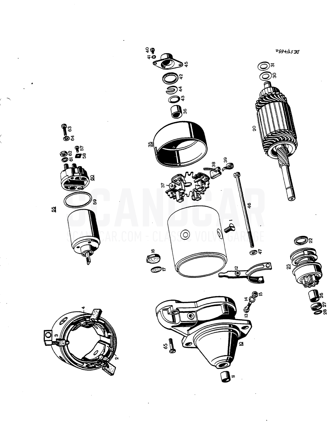 Starter motor Startmotor - despiece, Otras piezas, Volvo P1800 S